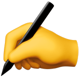 Writing hand emoji